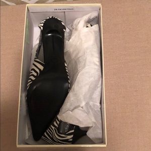 Zebra skin colored shoes